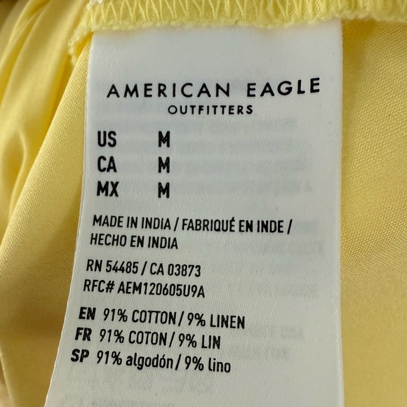 American Eagle Outfitters Yellow Check Midi Dress - Picture 8 of 9